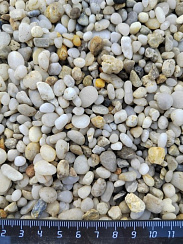 Галька крымская жемчужная фр. 5-10 мм.  купить в Ростове-на-Дону фото Камень Клуб