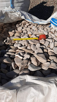 Галька каспийская фр. 40-70 мм.  купить в Ростове-на-Дону фото Камень Клуб