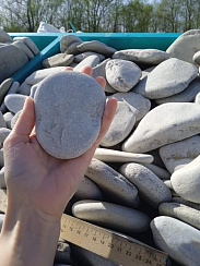 Галька черноморская фр. 100-150 мм.  купить в Ростове-на-Дону фото Камень Клуб