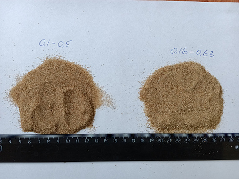 Кварцевый песок для площадок фр. 0,16-0,63 мм.  купить в Ростове-на-Дону фото Камень Клуб