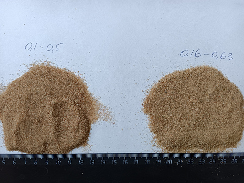 Кварцевый песок для площадок фр. 0,16-0,63 мм.  купить в Ростове-на-Дону фото Камень Клуб