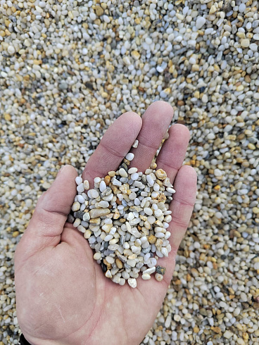 фото Галька крымская жемчужная фр. 3-5 мм. купить в Ростове-на-Дону  в интернет-портале КАМЕНЬ КЛУБ