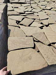 Kamenclub.ru: Песчаник пластушка серо-зеленый (3,0 см)  купить в Ростове-на-Дону песчаник серо-зеленый, серый, зеленый песчаник пластушка колотый рваный ландшафтный 10200 руб/м3   фото КАМЕНЬ КЛУБ