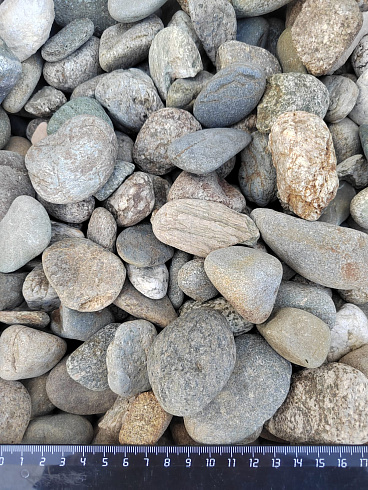 Kamenclub.ru: Галька речная окат (серая) фр.40-60 мм купить  в Ростове-на-Дону галька речная серый бежевый рыжий коричневый округлый речной камень 5000 руб/т   фото КАМЕНЬ КЛУБ