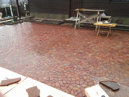 Kamenclub.ru: Песчаник брусчатка (Готика) art PSK-L-01  купить в Ростове-на-Дону    2600 руб/кв.м    фото КАМЕНЬ КЛУБ