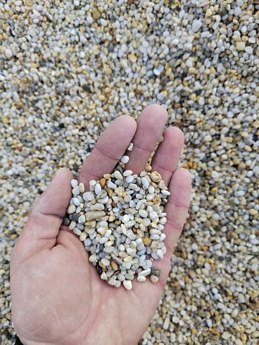 фото Галька крымская жемчужная фр. 3-5 мм. купить в Ростове-на-Дону  в интернет-портале КАМЕНЬ КЛУБ